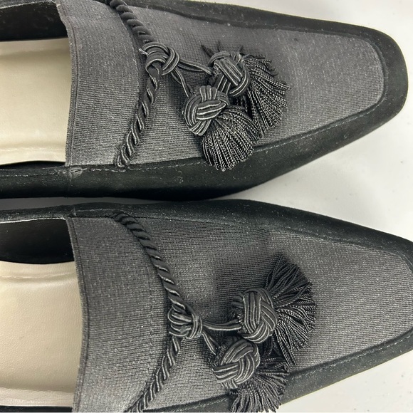 Talbots Black Suede Heel Shoes with Tassels Size 8 - Picture 5 of 7